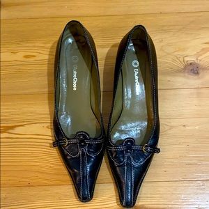 Black kitten heel pumps size 9